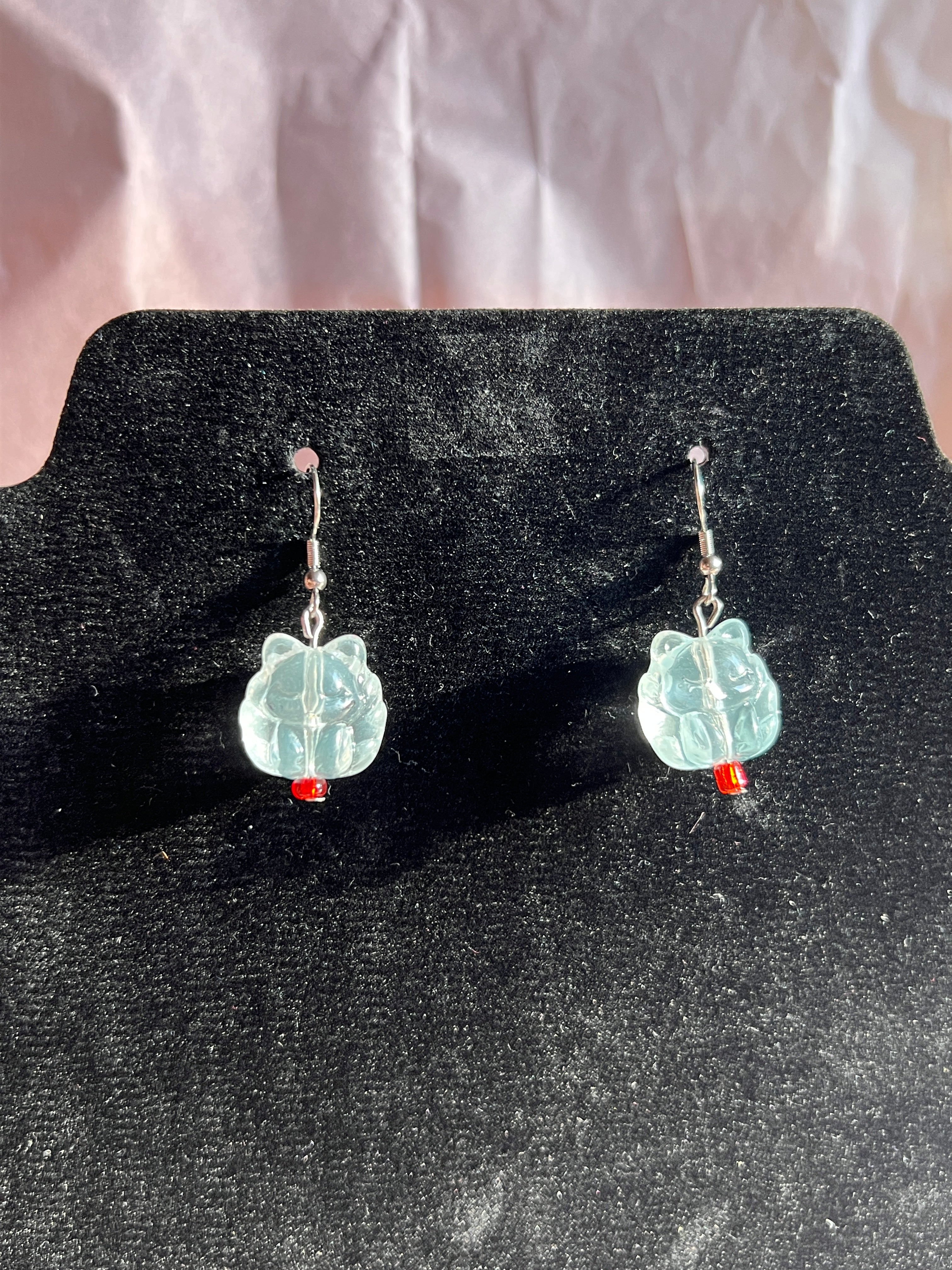 Kitsune Ohrringe aus Glas – Japanischer Schmuck