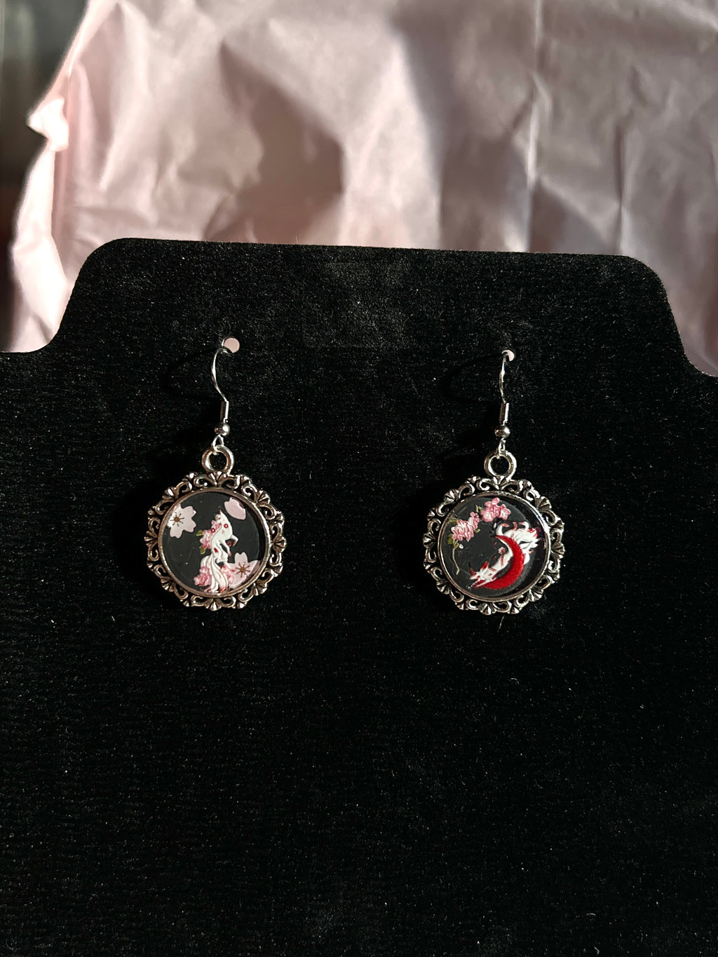 Tamashii Hanabi Ohrringe – Handbemalter Japanisch inspirierter Schmuck