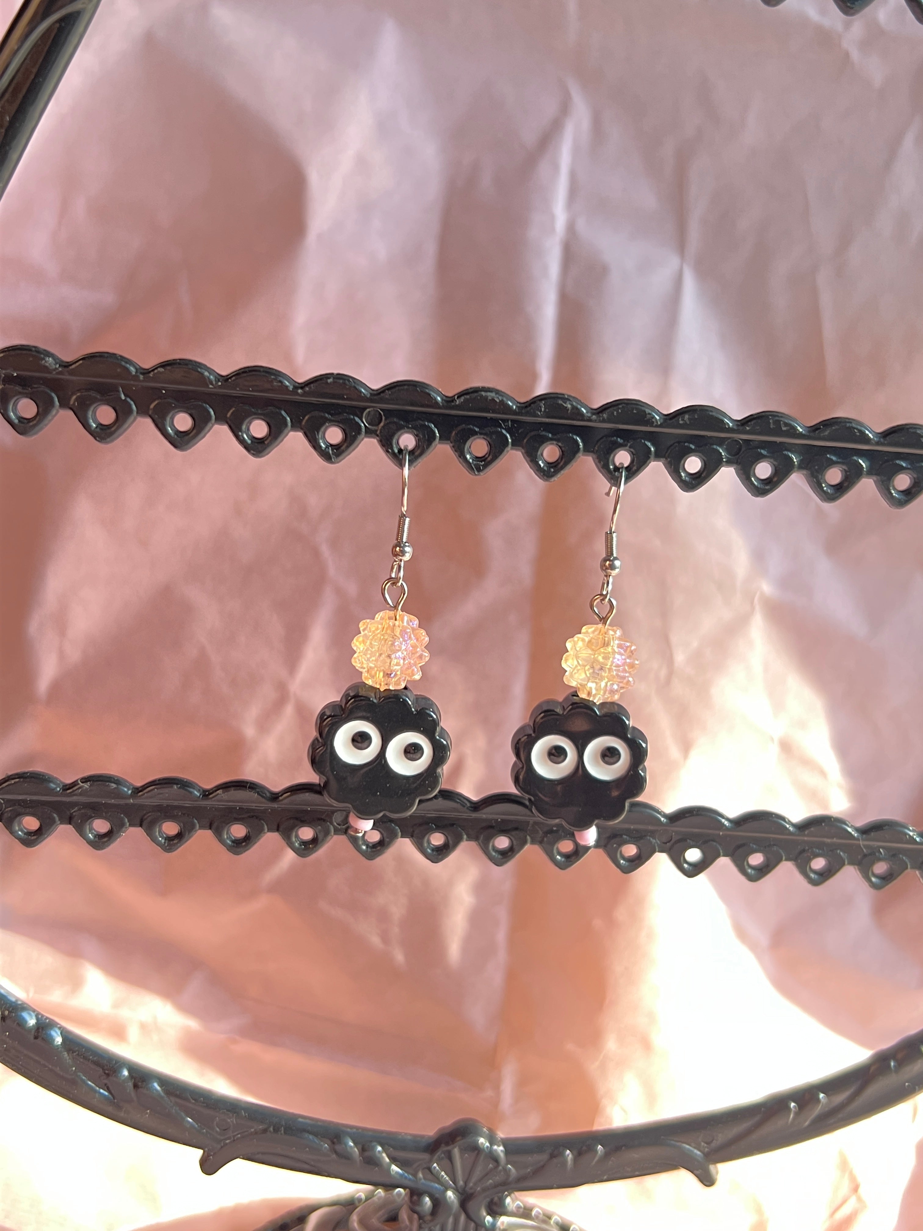 Hoshi Rußgeister Ohrringe Silber Kawaii Schmuck