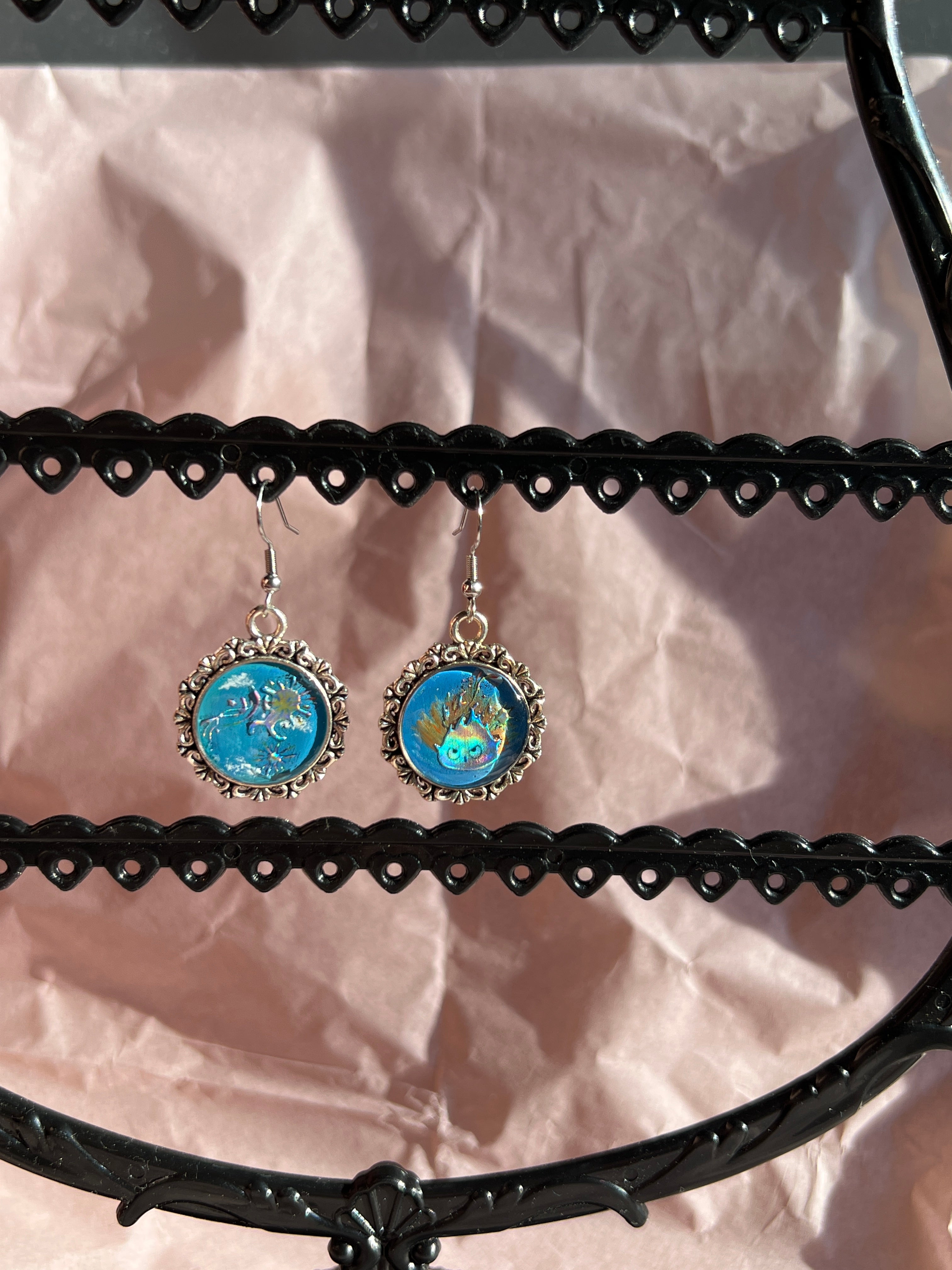 Tamashii Hanabi Ohrringe – Handbemalter Japanisch inspirierter Schmuck