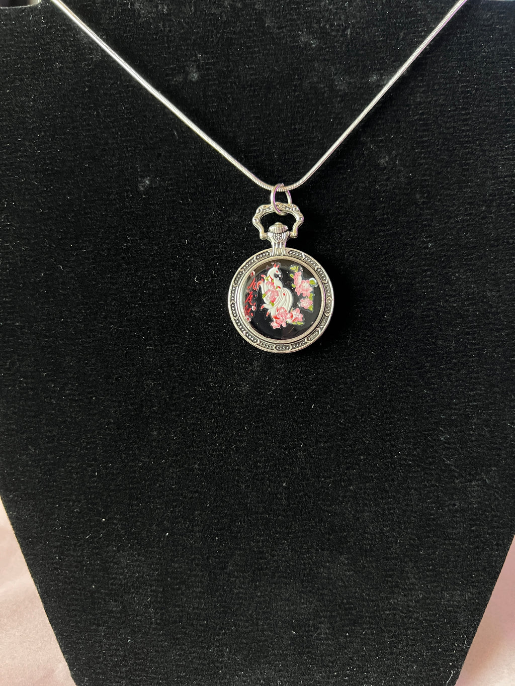 Kitsune Kette Silber – Handbemalter Anime Schmuck | Hanabi Kollektion