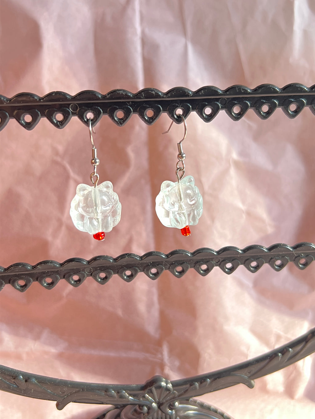 Kitsune Ohrringe aus Glas – Japanischer Schmuck
