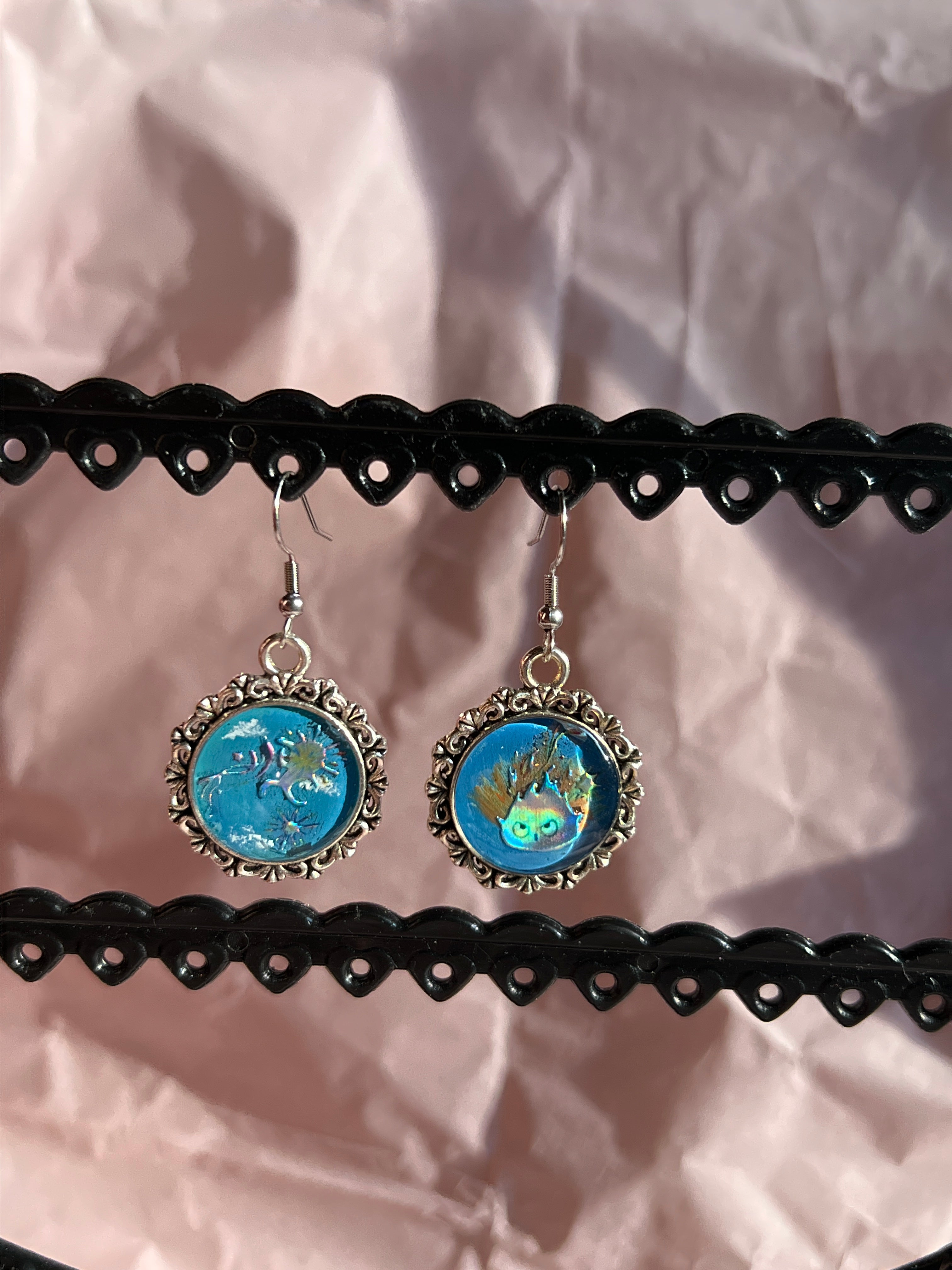 Tamashii Hanabi Ohrringe – Handbemalter Japanisch inspirierter Schmuck