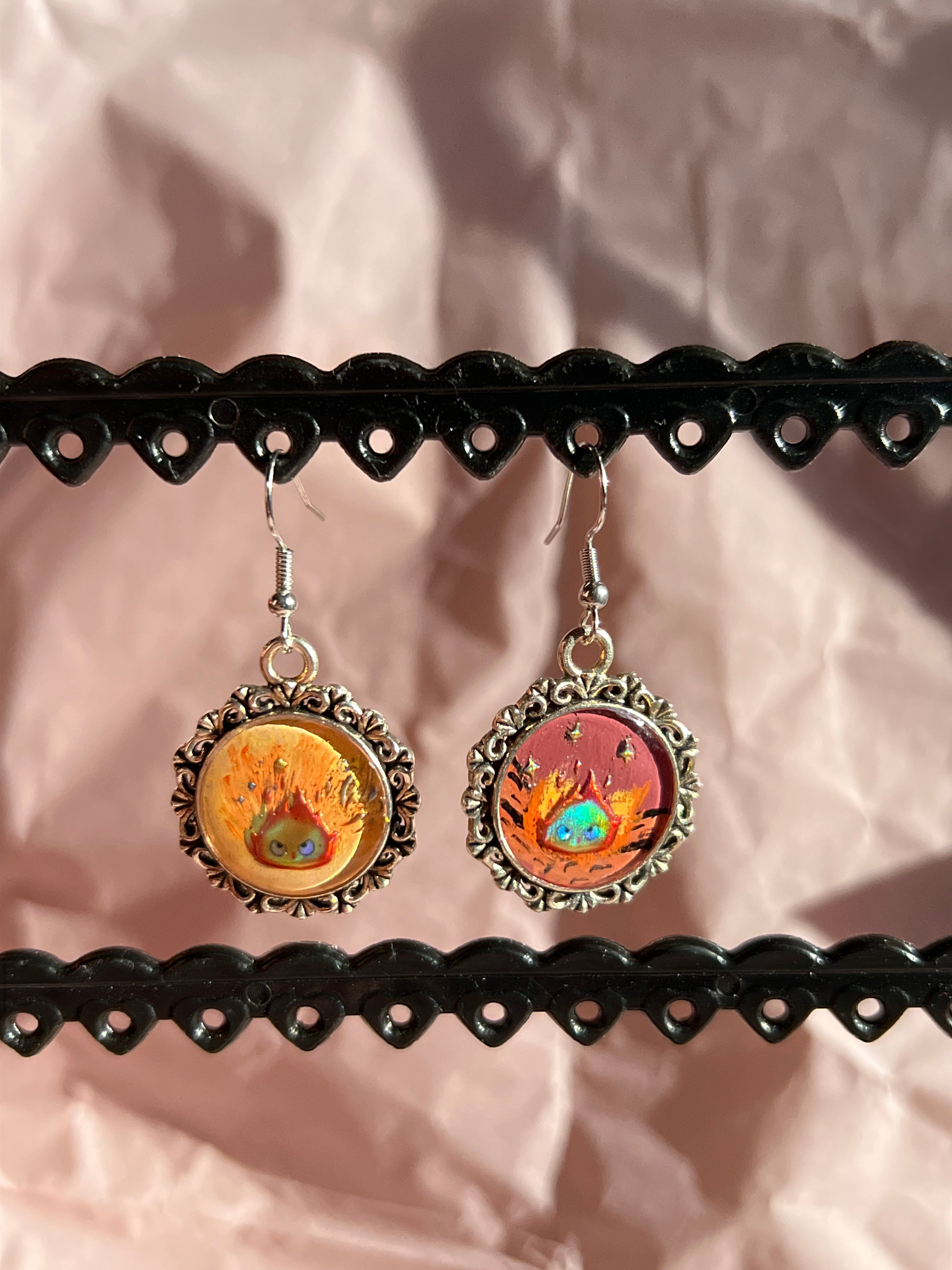 Tamashii Hanabi Ohrringe – Handbemalter Japanisch inspirierter Schmuck