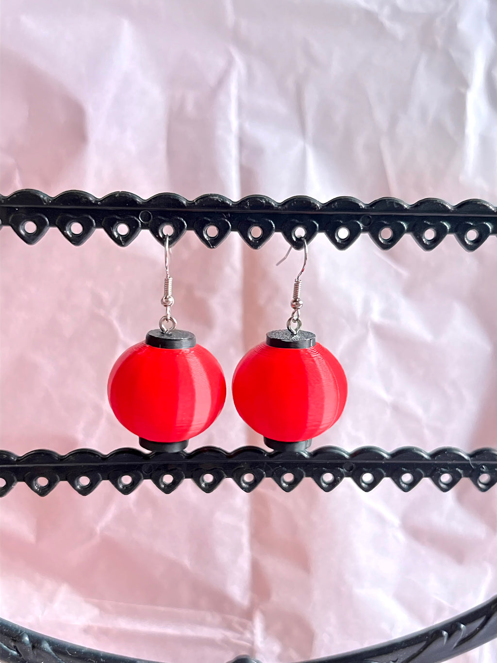 Rote Lampion Ohrringe – Japanischer Kawaii Schmuck