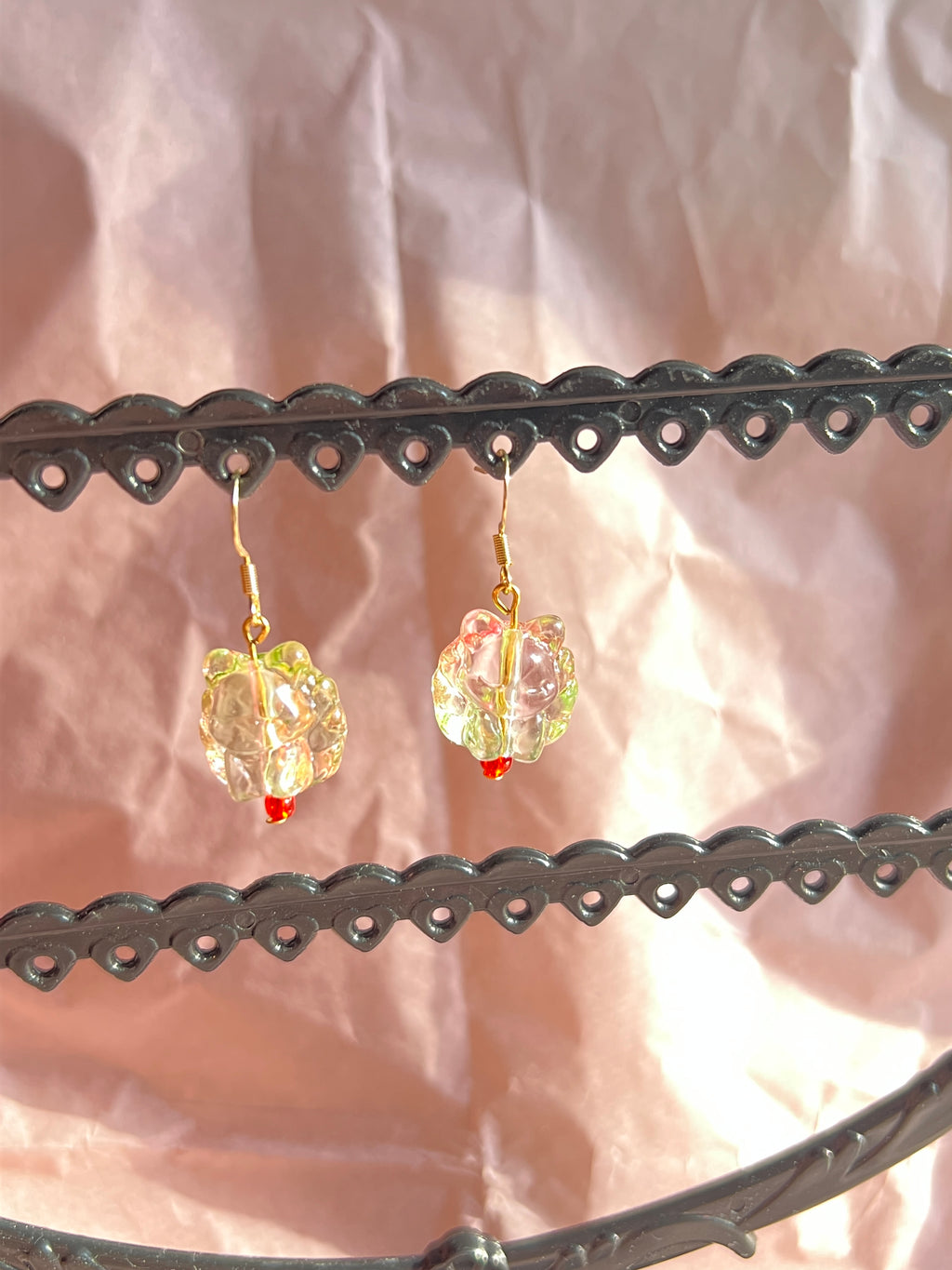 Kitsune Ohrringe aus Glas – Japanischer Schmuck