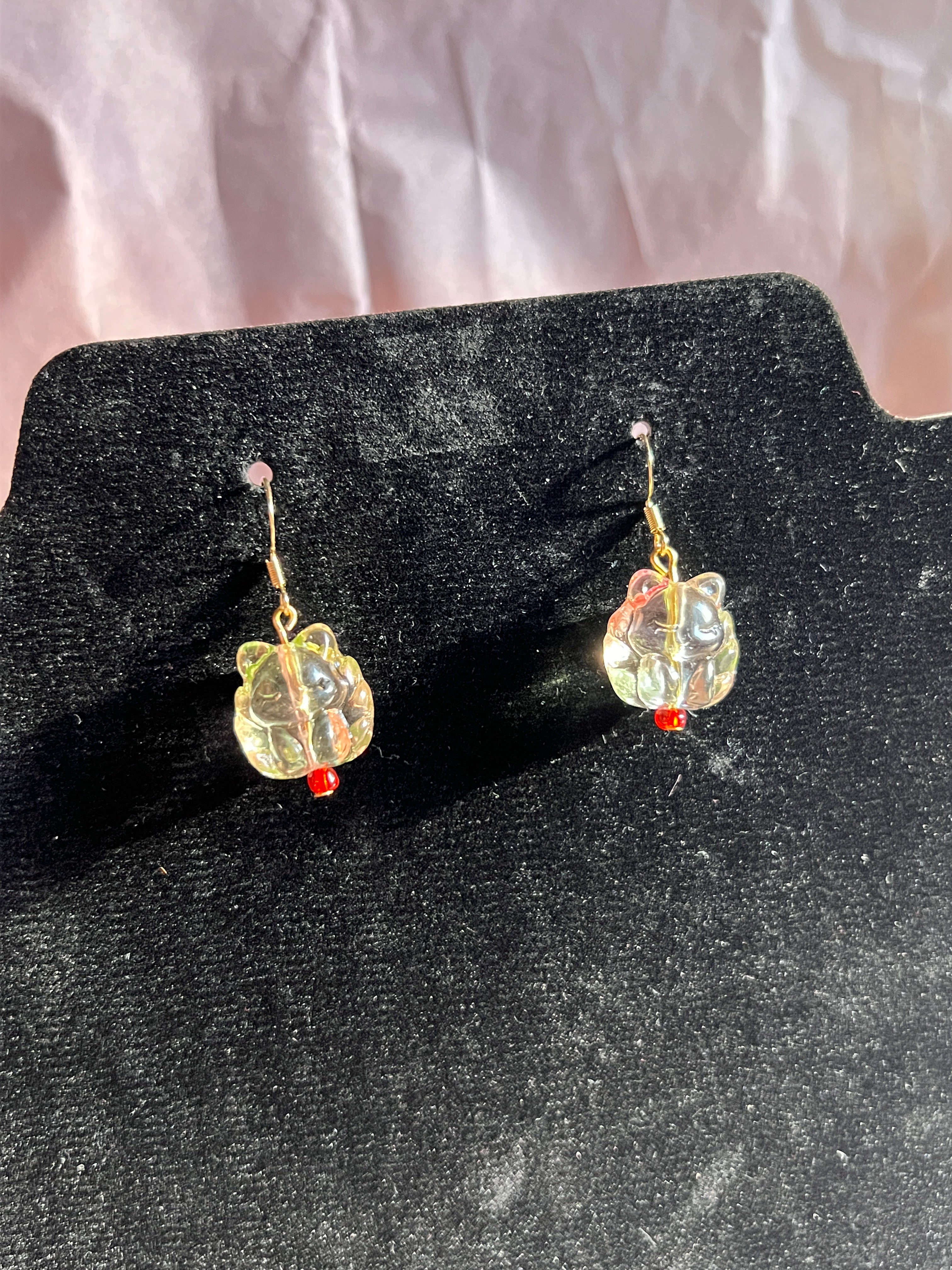 Kitsune Ohrringe aus Glas – Japanischer Schmuck