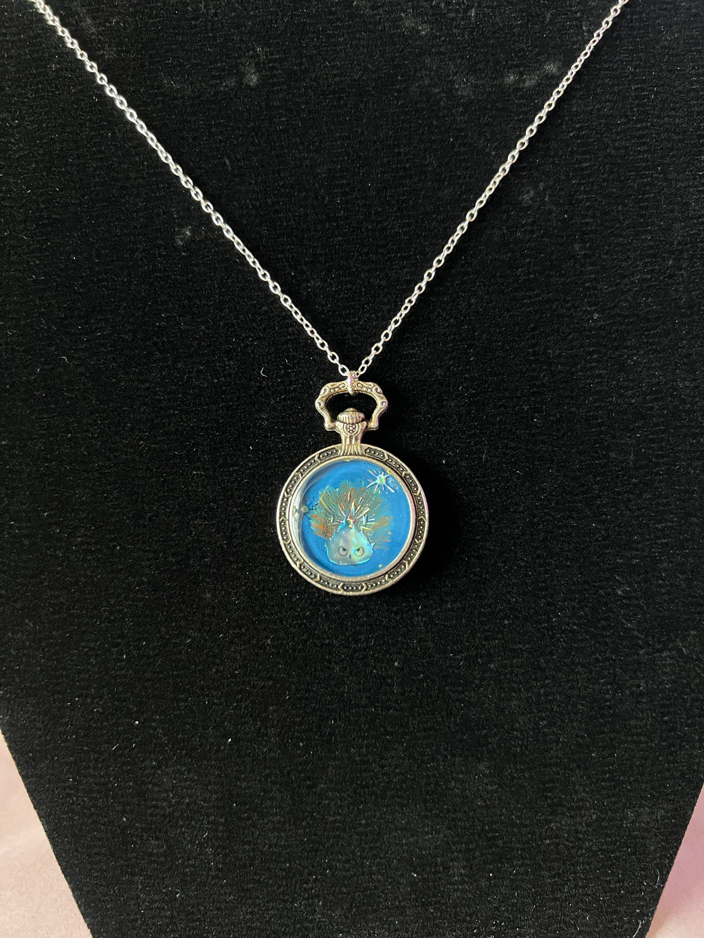 Flammendämon und Rußgeist Kette Silber – Handbemalter Anime Schmuck | Hanabi Kollektion (Kopie)