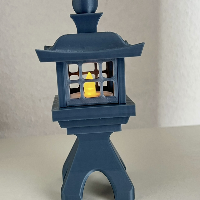 Asiatische Deko Laterne 3D gedruckt – Japanische Deko Lampe für Innen (ohne Kerze)