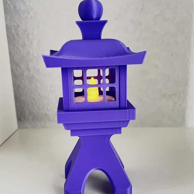 Asiatische Deko Laterne 3D gedruckt – Japanische Deko Lampe für Innen (ohne Kerze)