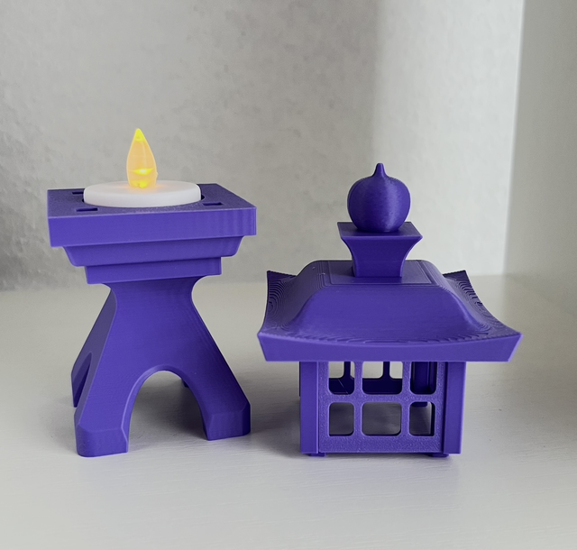 Asiatische Deko Laterne 3D gedruckt – Japanische Deko Lampe für Innen (ohne Kerze)