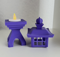 Asiatische Deko Laterne 3D gedruckt – Japanische Deko Lampe für Innen (ohne Kerze)