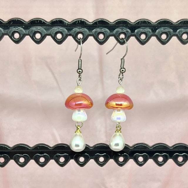Fairycore Pilz Ohrringe – Edelstahlschmuck