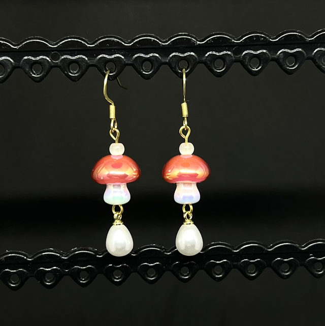 Fairycore Pilz Ohrringe – Edelstahlschmuck