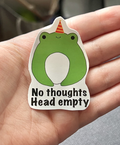 Frosch Sticker mit Partyhut – Süßer Vinyl Sticker