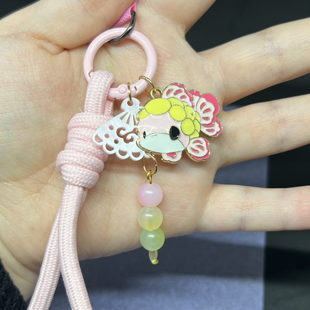 Handyband Rosa Fisch mit Dango - Kawaii Phone Strap