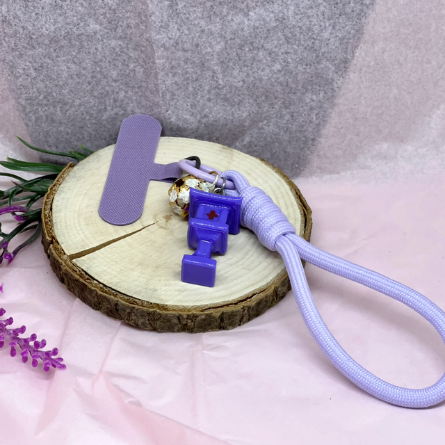 Handyband Lila mit asiatischer Laterne – Phone Strap