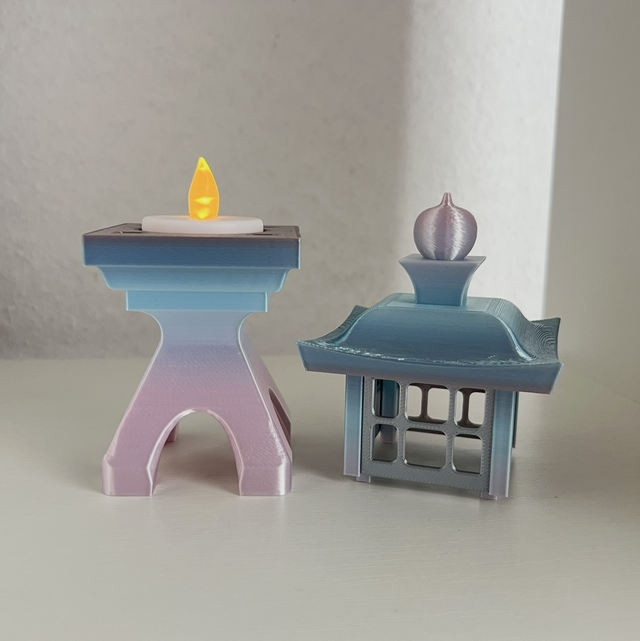 Asiatische Deko Laterne 3D gedruckt – Japanische Deko Lampe für Innen (ohne Kerze)