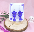 Japanische Laternen Ohrringe – Edelstahl & 3D-Druck