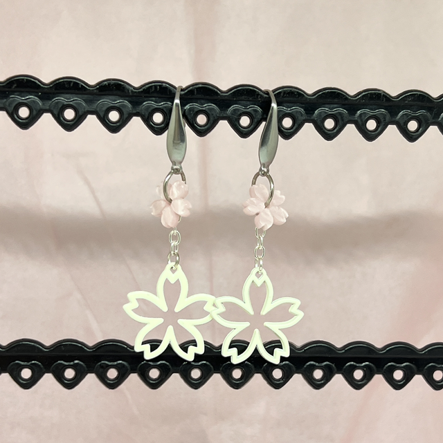 Kirschblüten Style Ohrringe – 316 Edelstahl