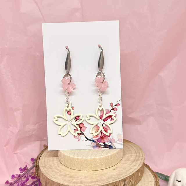 Kirschblüten Style Ohrringe – 316 Edelstahl