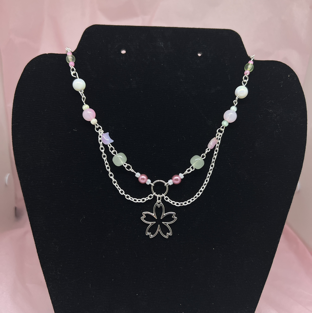 Perlenkette Kirschblüten Zauber Kawaii Schmuck