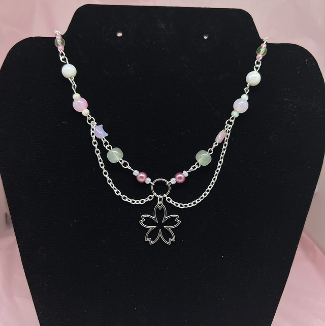Perlenkette Kirschblüten Zauber Kawaii Schmuck