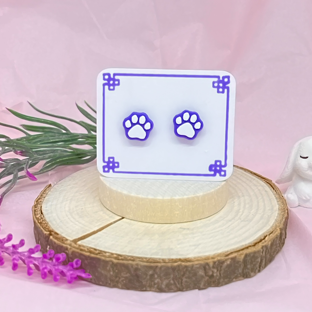 Pfoten Ohrringe – 3D-gedruckt mit Edelstahl Stecker