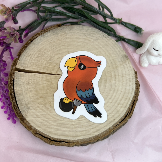Piraten Papagei Sticker – Süßer Sticker
