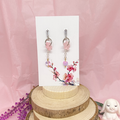 Kirschblüten Ohrringe Platiniert Kawaii Schmuck