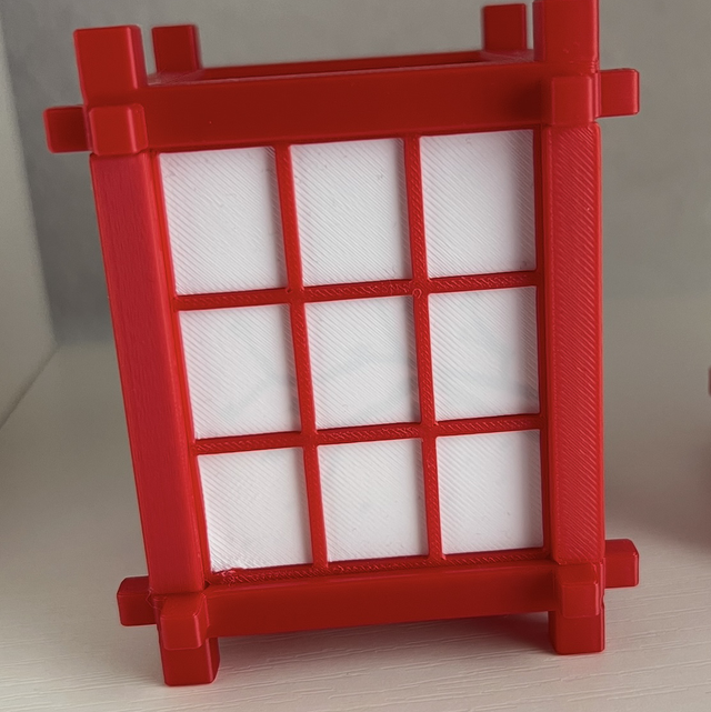 Shoji Deko Lampe 3D gedruckt – Japanische Laterne mit verstecktem Motiv (ohne Kerze)